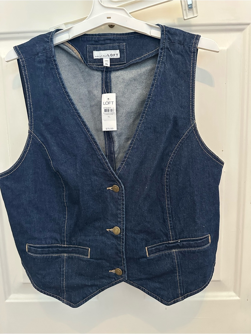 LOFT Dark Blue Denim Vest